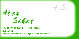 alex siket business card